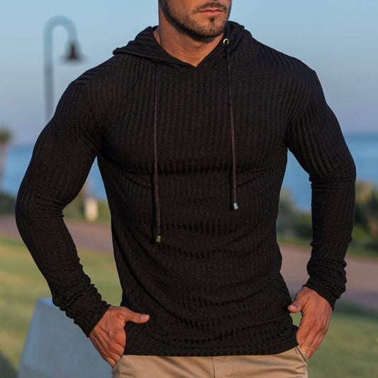Muscle Fitness Men's Workout Long-Sleeve Pullover Running Slim-Fit Hoodie