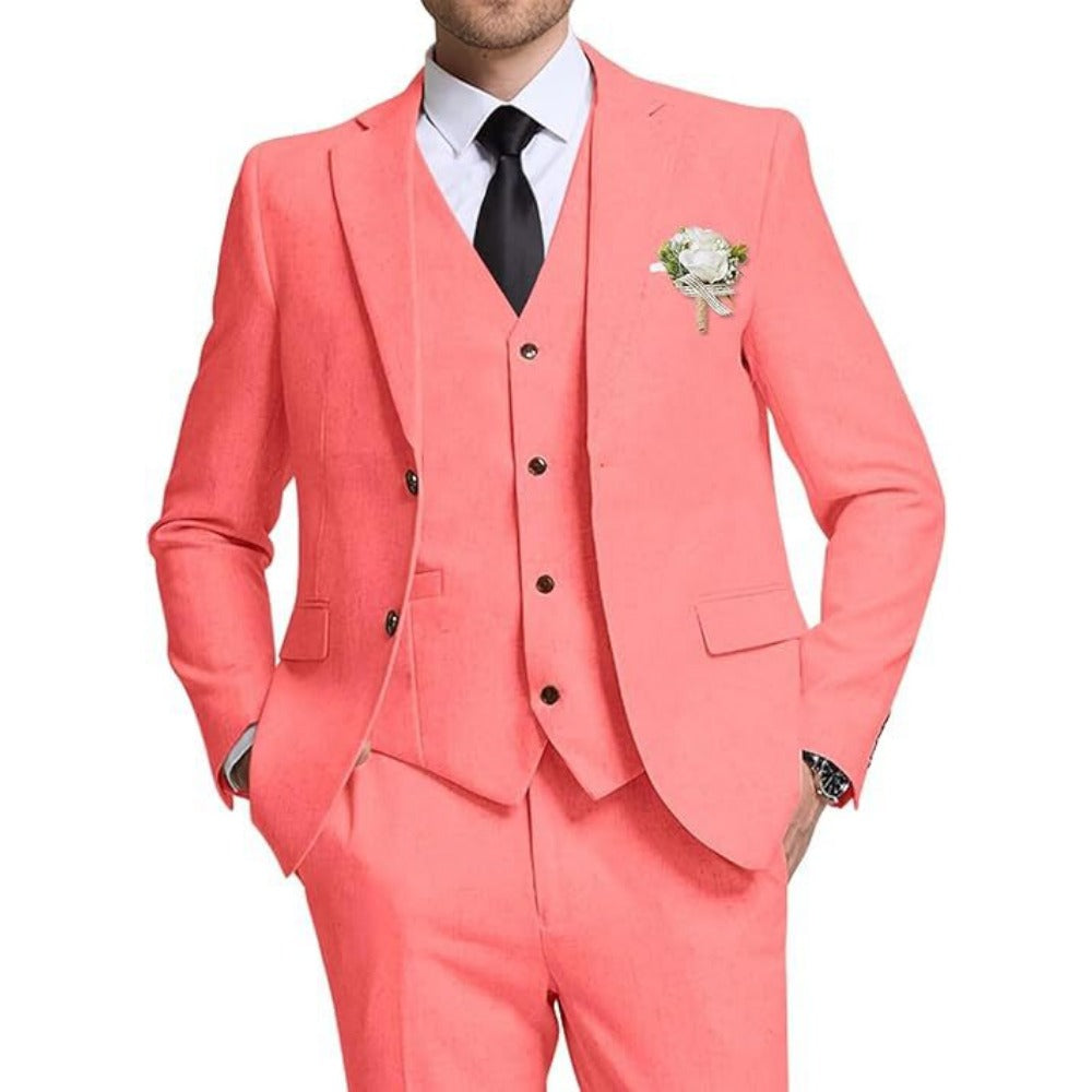 Men's ThreePiece Suit Set  BanquetBusinessCasualWedding Slim Fit