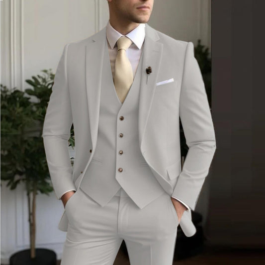 Men's BusinessBanquetWedding Premium Groom Suit Set