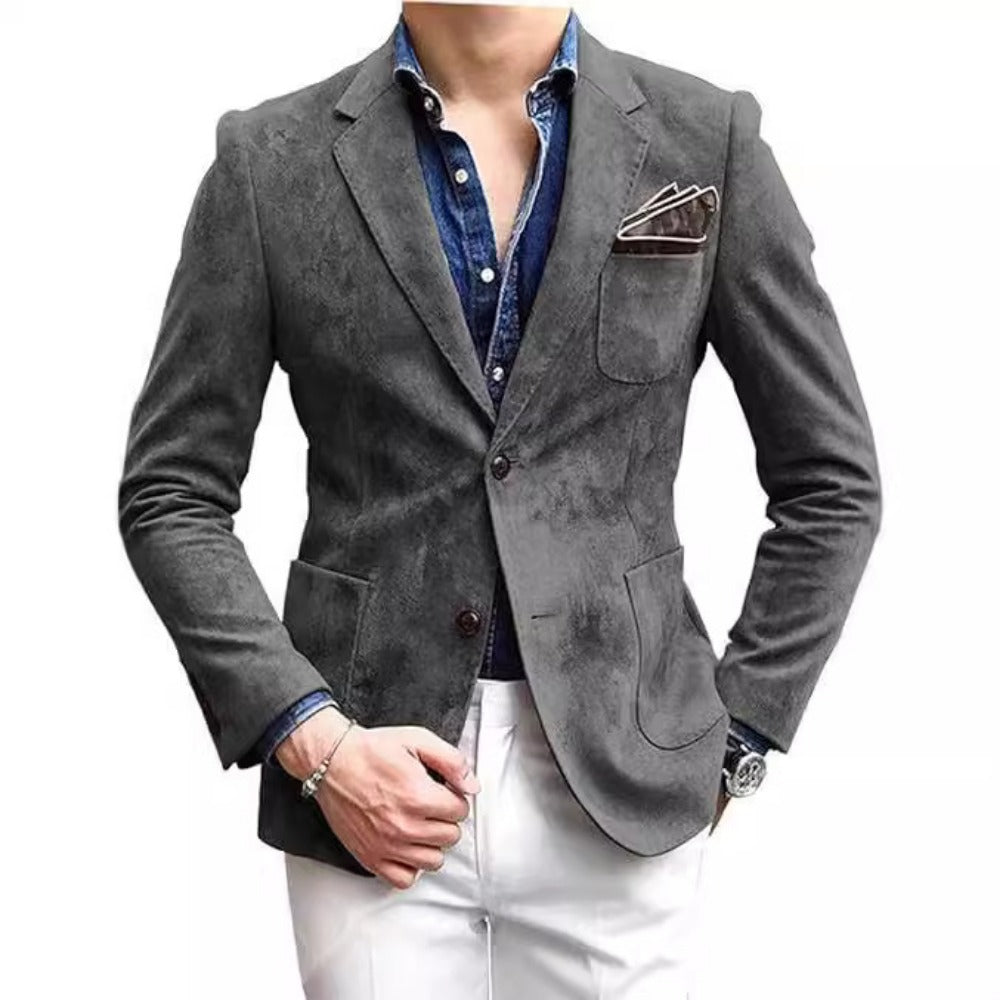 New Casual Men's Suit  Fashion Plus Size JapaneseKorean Formalwear