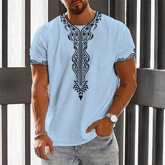 Savior Cross Warrior 3D Print Men's Breathable Round-Neck Tee