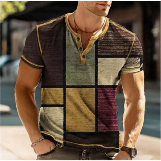 Summer New Men's Versatile Round-Neck Short-Sleeve Casual Tee