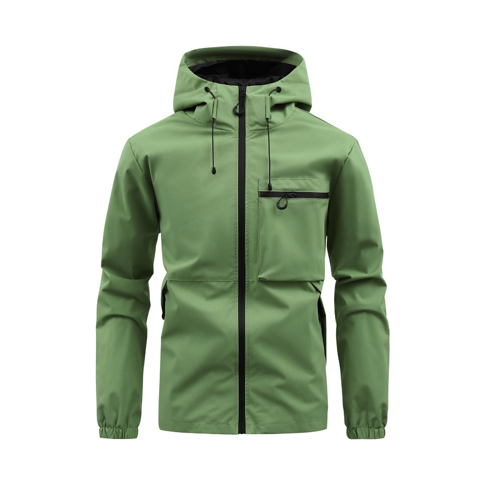 New Men's Multi-Pocket Workwear Hooded Outdoor Jacket