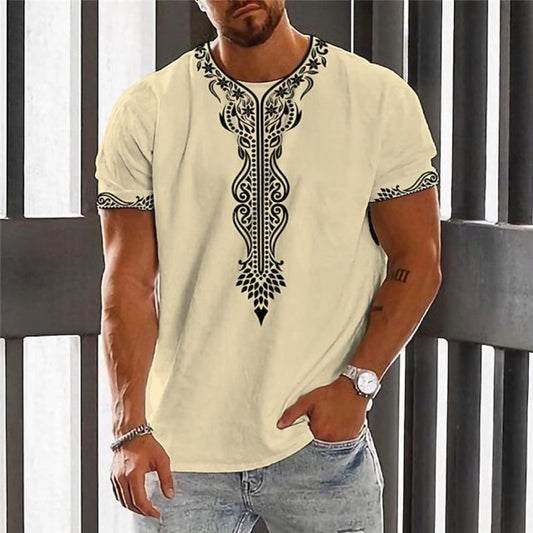 Savior Cross Warrior 3D Print Men's Breathable Round-Neck Tee