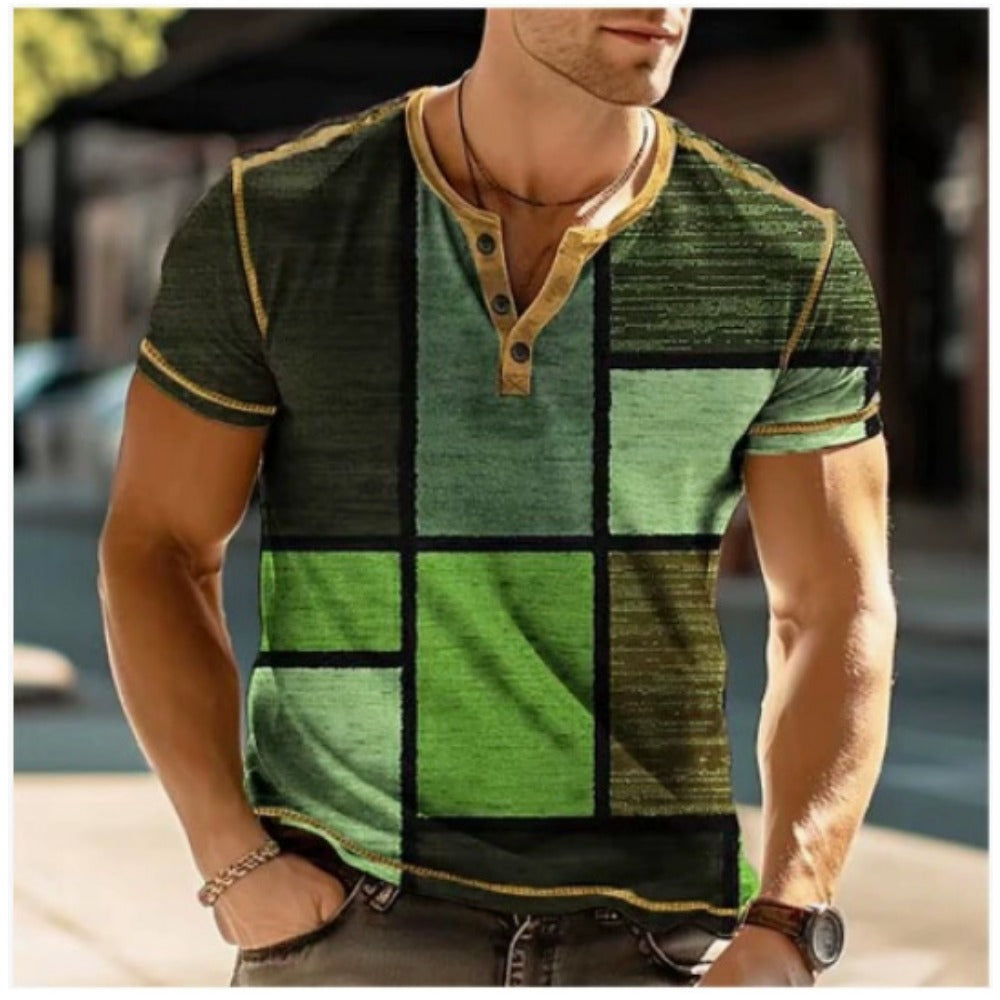Summer New Men's Versatile Round-Neck Short-Sleeve Casual Tee