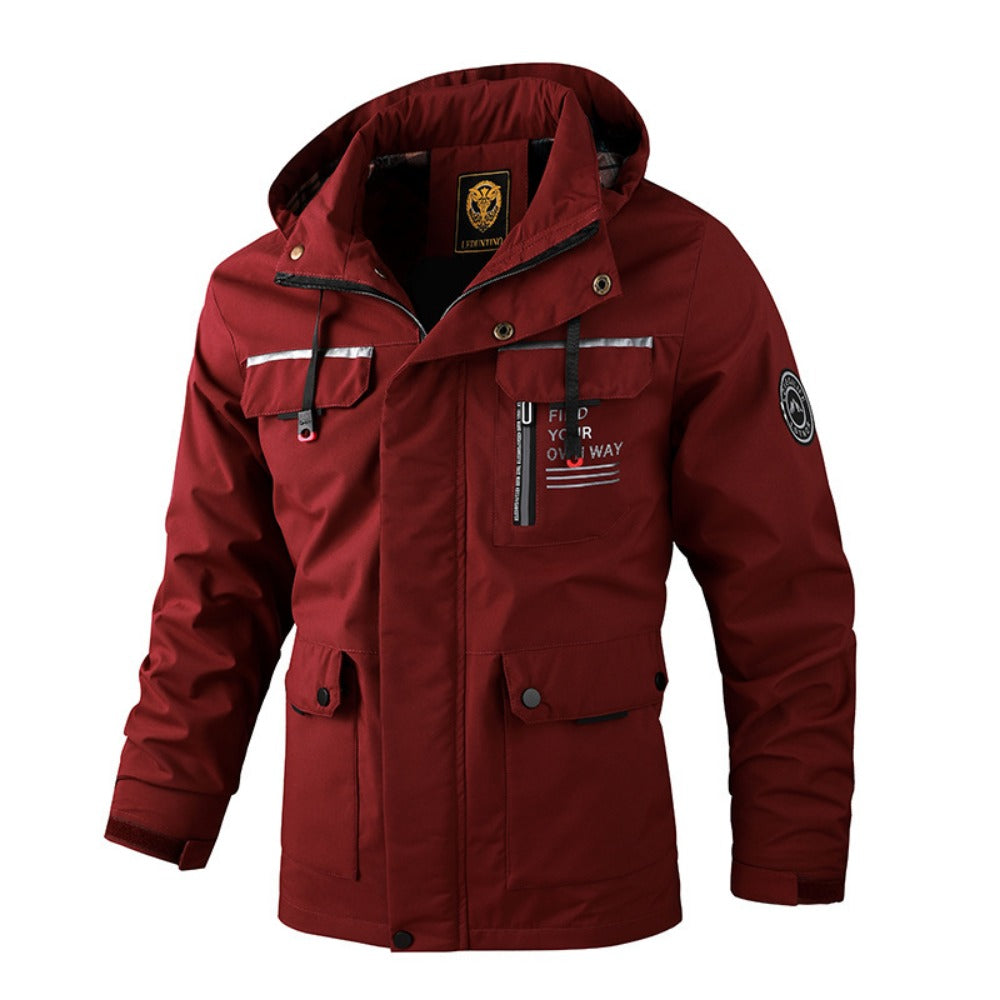Men's Outdoor Windbreaker Quick-Dry Hiking Jacket Lightweight Coat