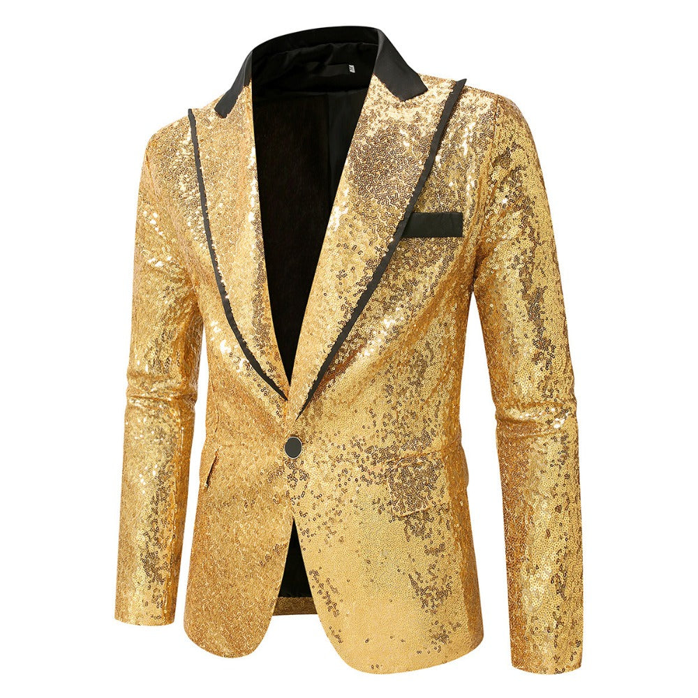 Men's Disco Sequined Jacket  StageHostParty Blazer