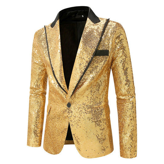 Men's Disco Sequined Jacket  StageHostParty Blazer