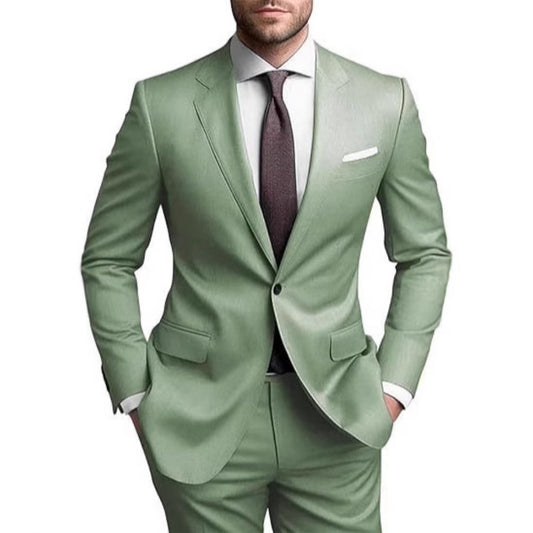 Men's Casual Suit Set  BanquetWeddingFormal Business TwoPiece
