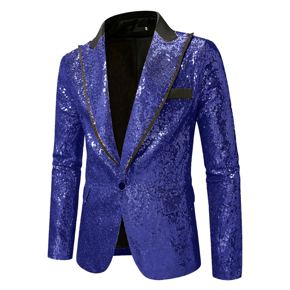 Men's Disco Sequined Jacket  StageHostParty Blazer