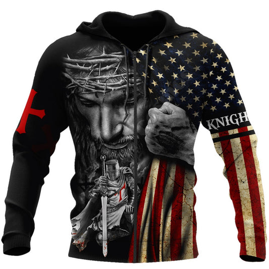 Winter Jesus 3D Print Men's Hoodie Wholesale