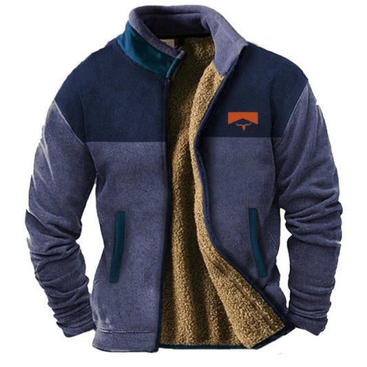 New Men's Padded Jacket Fleece-Lined Outerwear  Fashion Coat