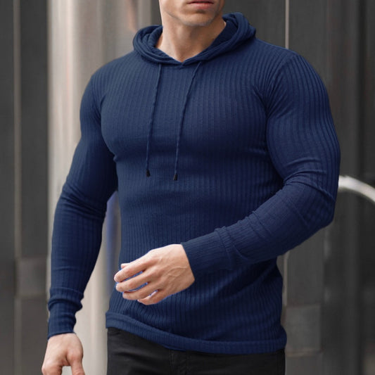 Muscle Fitness Men's Workout Long-Sleeve Pullover Running Slim-Fit Hoodie