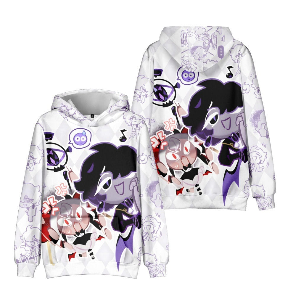3D Beast Cookie Shadow Milk Hoodie – Adult & Kids Winter Wear