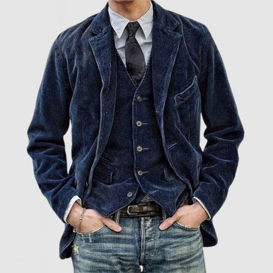 Corduroy Casual Suit Jacket  Men's Outerwear