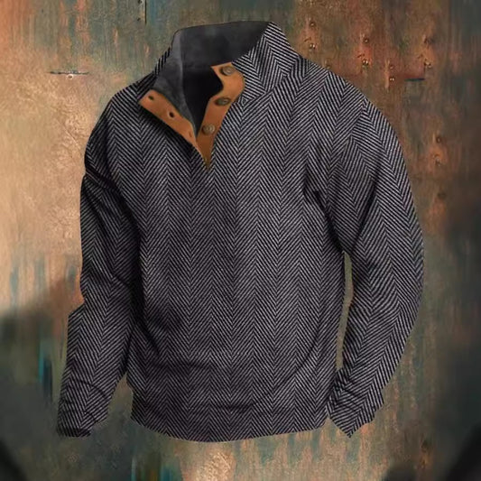 Autumn 3D Hoodie Popular Digital Print Stand Collar Men's Casual Outerwear