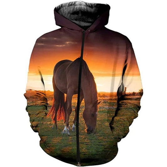 Anime Zip-Up Hoodie 3D Print Couple's Baseball Jacket