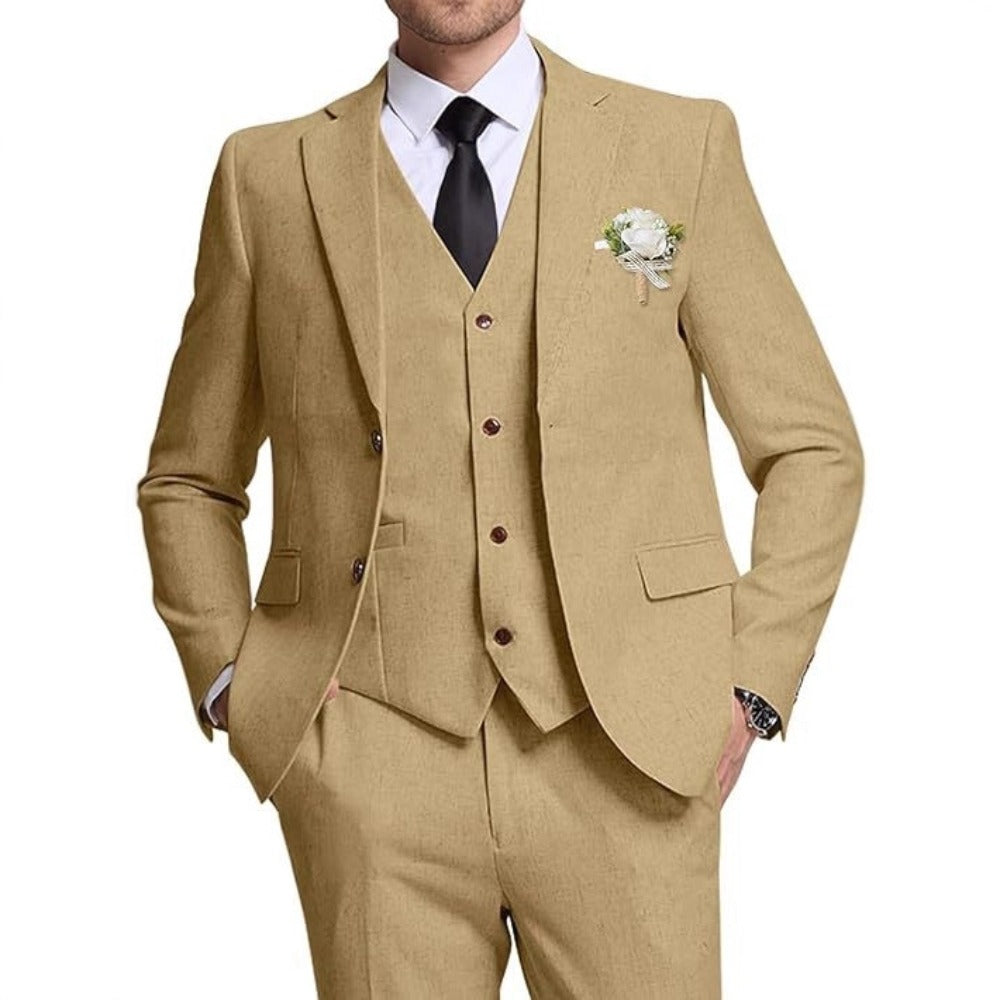 Men's ThreePiece Suit Set  BanquetBusinessCasualWedding Slim Fit