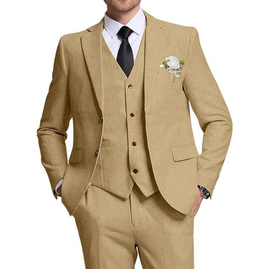 Men's ThreePiece Suit Set  BanquetBusinessCasualWedding Slim Fit