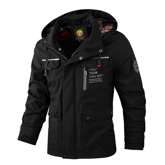 Men's Outdoor Windbreaker Quick-Dry Hiking Jacket Lightweight Coat