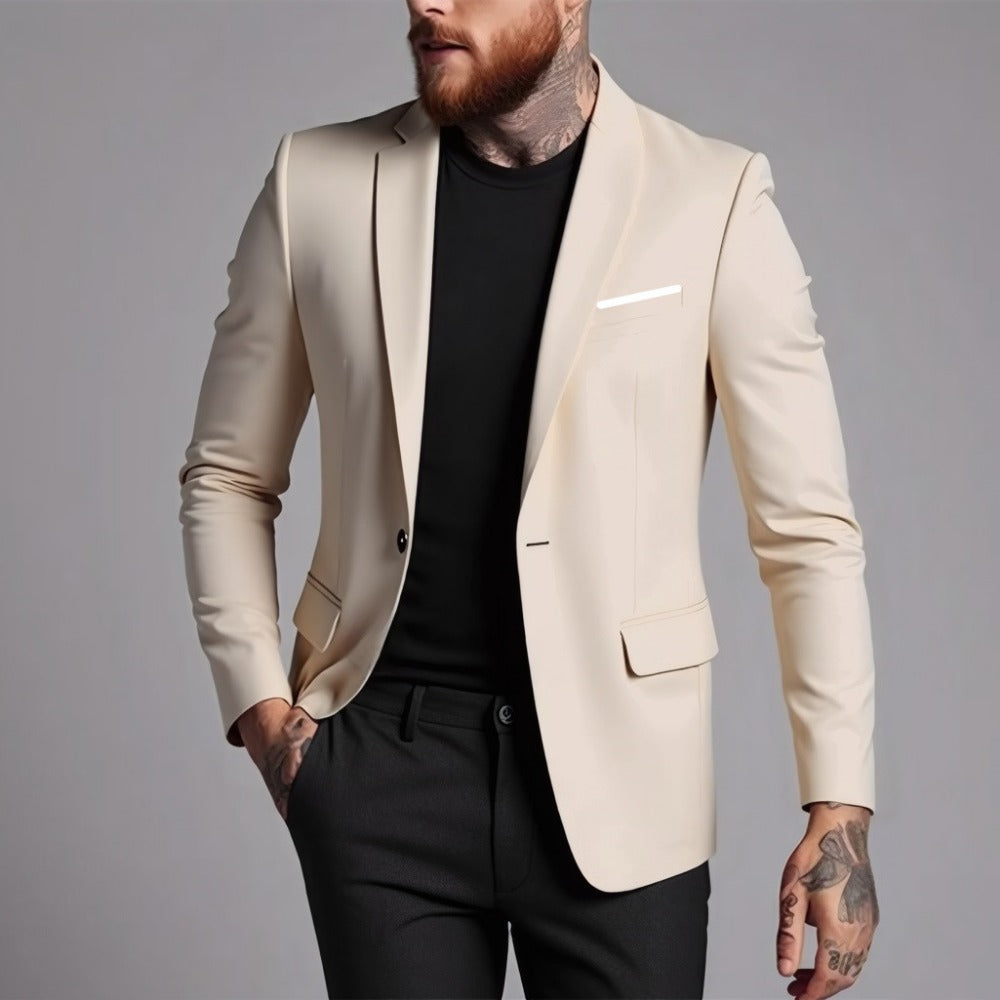 Plus Size Men's Business Casual Fashion Slim Fit Youth Blazer