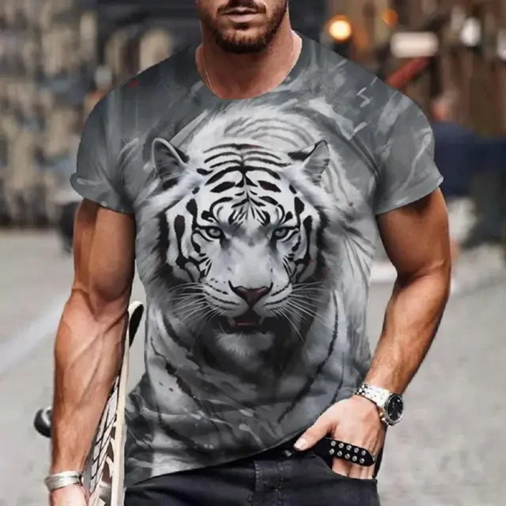 Men's Tiger Graphic Sleeveless T-Shirt – Summer Comfort Fit
