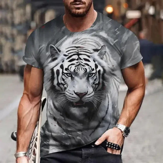 Men's Tiger Graphic Sleeveless T-Shirt – Summer Comfort Fit
