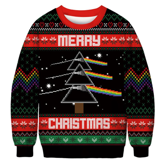 Christmas Grinch Round Neck Sweatshirt 3D Digital Print Unisex Long Sleeve Top