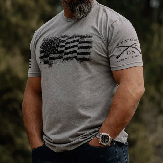 New Vintage Style Men's Fashionable Short-Sleeve Casual T-Shirt