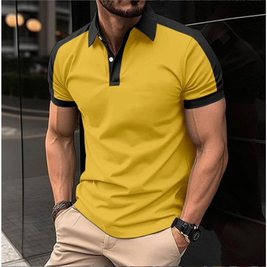 New Independent Site Men's Wear Turn-Down Collar Fashion Digital Print Men's Casual Short Sleeve Polo Shirt