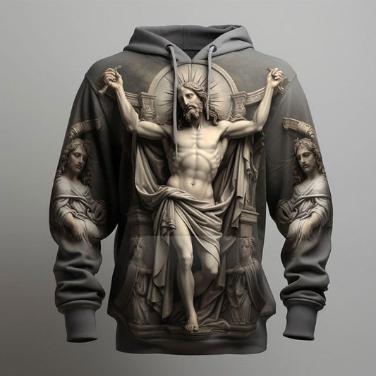 Men's Vintage Civilization 3D Print Hoodie Casual Streetwear