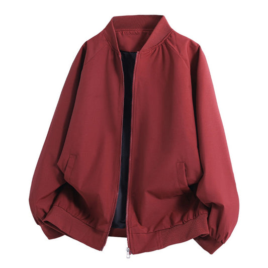 Fashionable men's casual jacket baseball collar jacket with cuffed sleeves