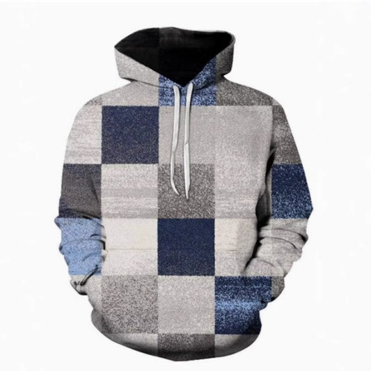3D Digital Print Fashion Casual Hooded Sportswear Men's Graffiti Retro Style
