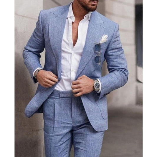 New Business Formal TwoPiece Notch Lapel Men's Suit Set