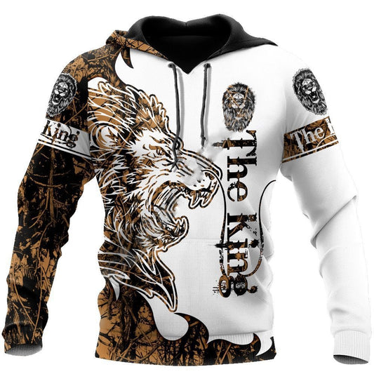 Lion Tiger 3D Digital Print Hooded Sweatshirt Men's Spring/F Autumn Casual Sportswear