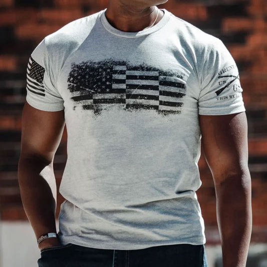 New Vintage Style Men's Fashionable Short-Sleeve Casual T-Shirt