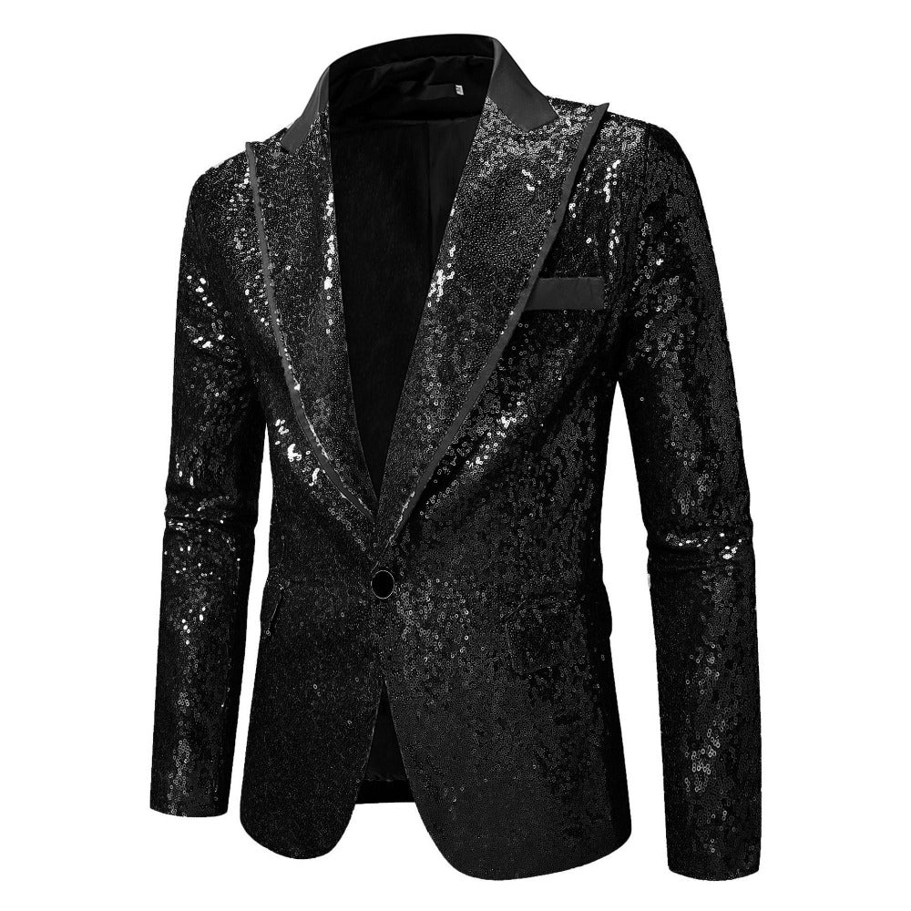 Men's Disco Sequined Jacket  StageHostParty Blazer