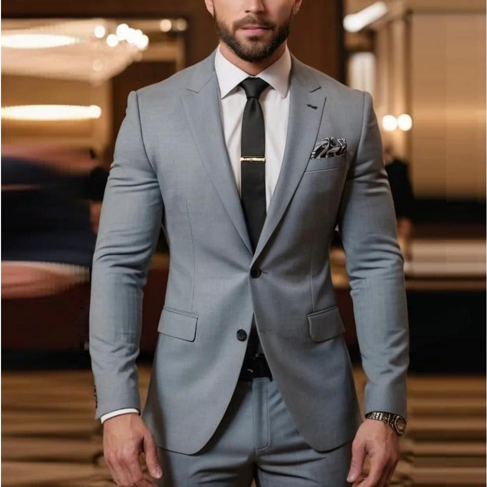 BanquetBusiness Men's Slim Fit Suit Set  PartyDance Tuxedo
