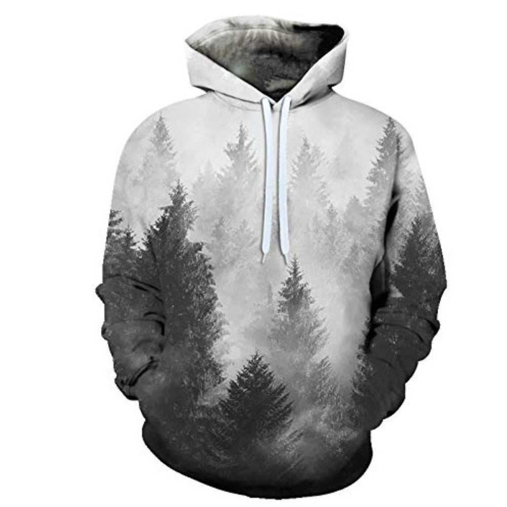 Unisex 3D Digital Print Hoodie Loose Fit Spring/Fall Casual Wear