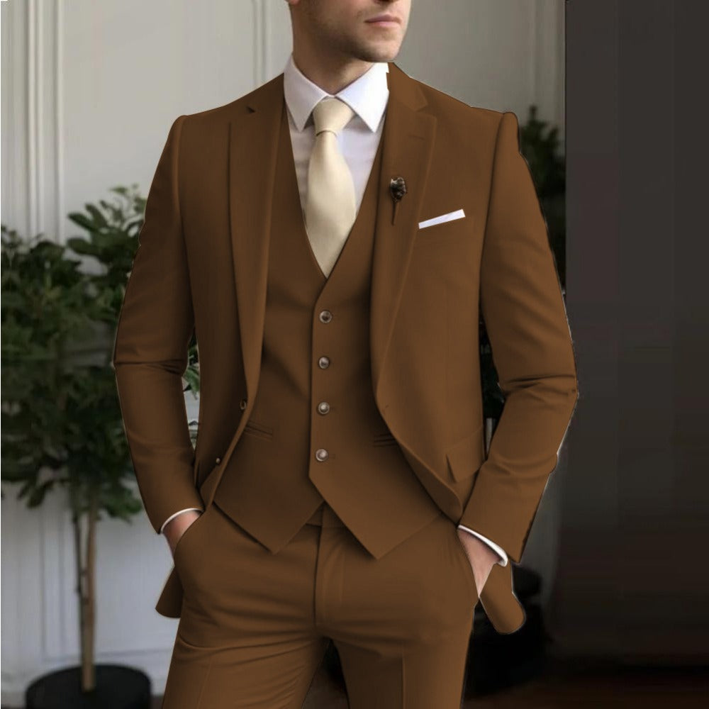 Men's BusinessBanquetWedding Premium Groom Suit Set