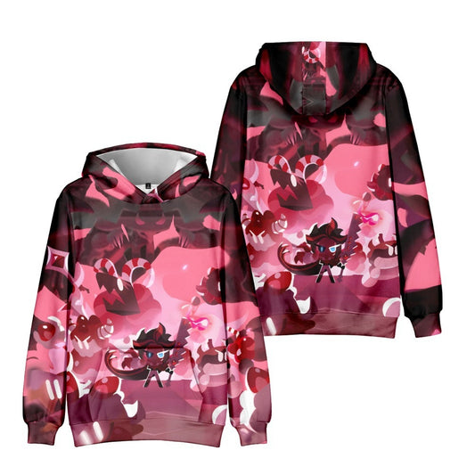 3D Beast Cookie Shadow Milk Hoodie – Adult & Kids Winter Wear
