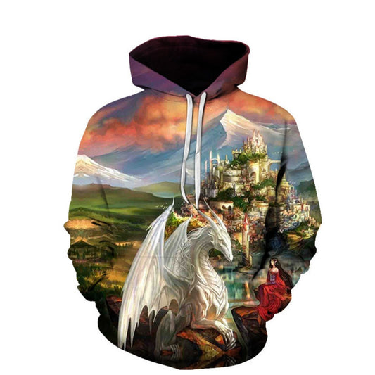Green Dragon 3D Print Hoodie Baseball Jacket Style