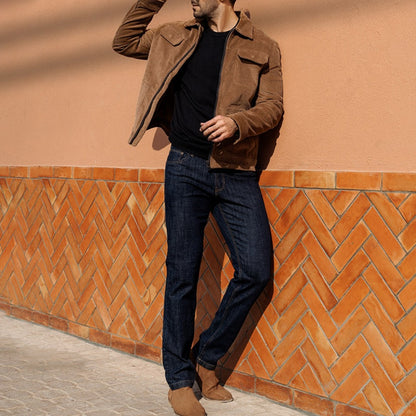 New Retro Corduroy Lapel Men's Jacket