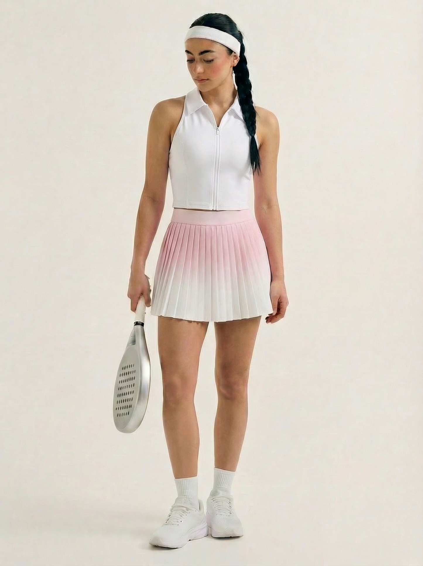 Women's Padel Tennis Zip-Racer Tops