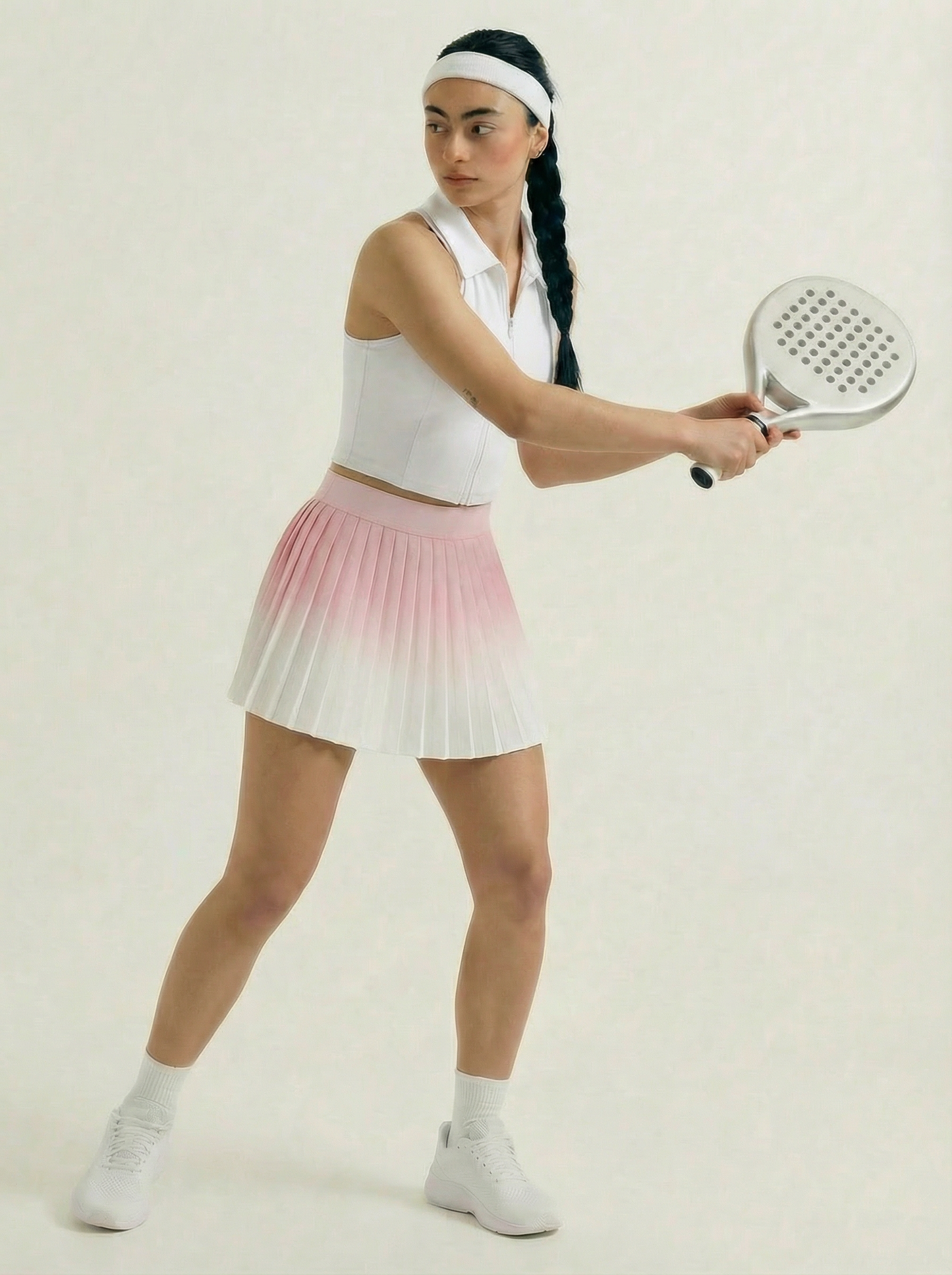 Women's Padel Tennis Zip-Racer Tops