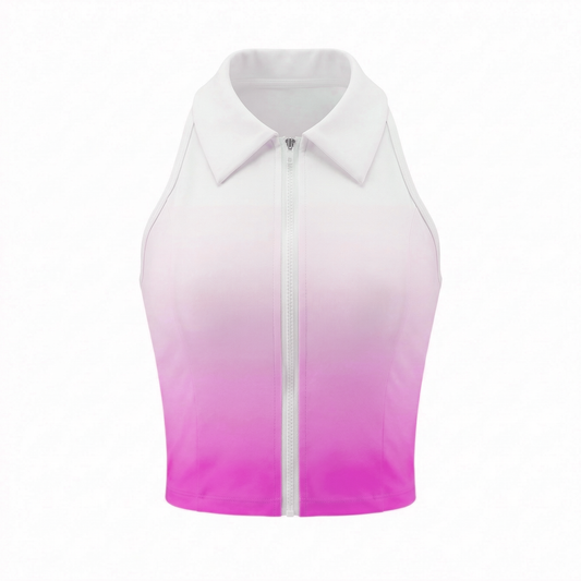 Women's Padel Zip-Racer Tops