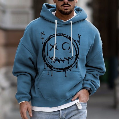 Cartoon 3D Print Men's Winter Hoodie Casual Streetwear