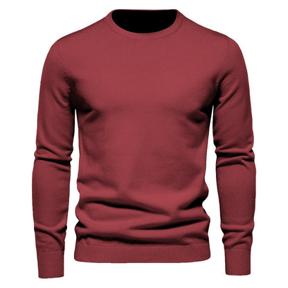 Muti-Color 2025 Fall & Winter Men’s Thick Sweater - Slim Fit Crew Neck Knit Pullover with High Elasticity