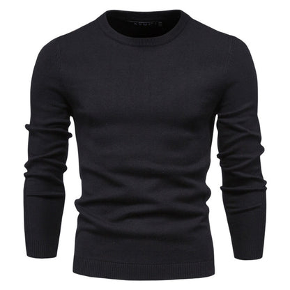 Muti-Color 2025 Fall & Winter Men’s Thick Sweater - Slim Fit Crew Neck Knit Pullover with High Elasticity