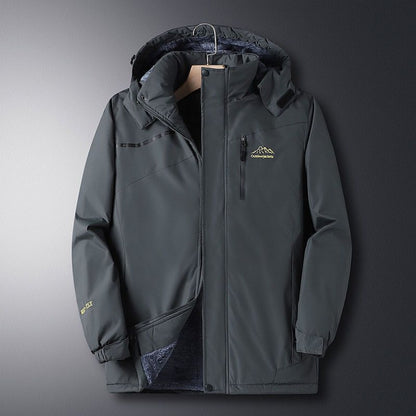 Men's Fleece-Lined Thick Windproof Winter Jacket